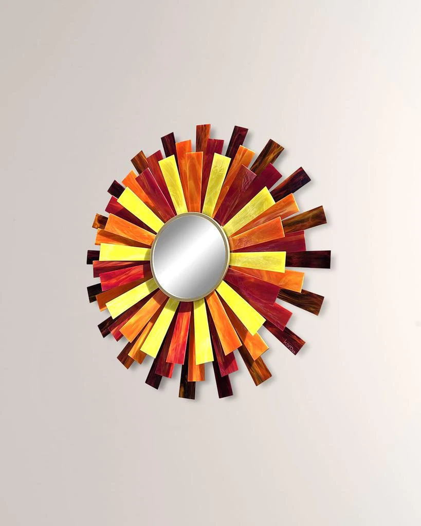 Karo Studios "Sunburst" Sculptural Wall Mirror - 37" 2