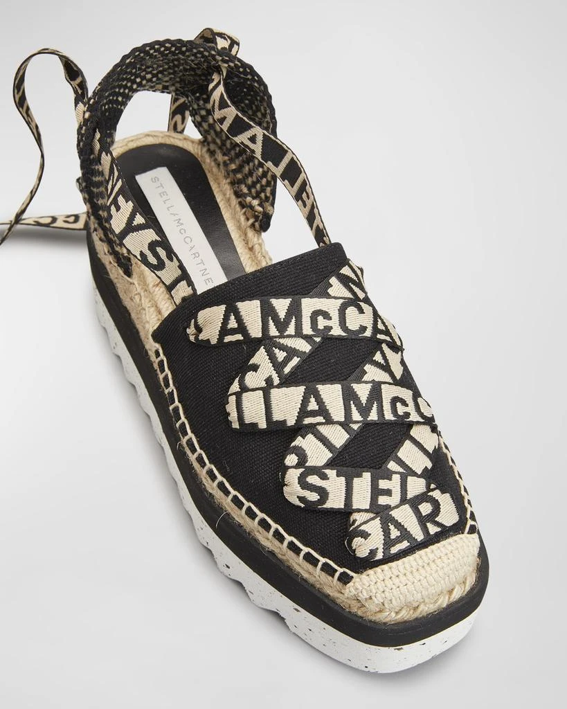 Stella McCartney Gaia Organic Canvas Espadrille Sandals 6