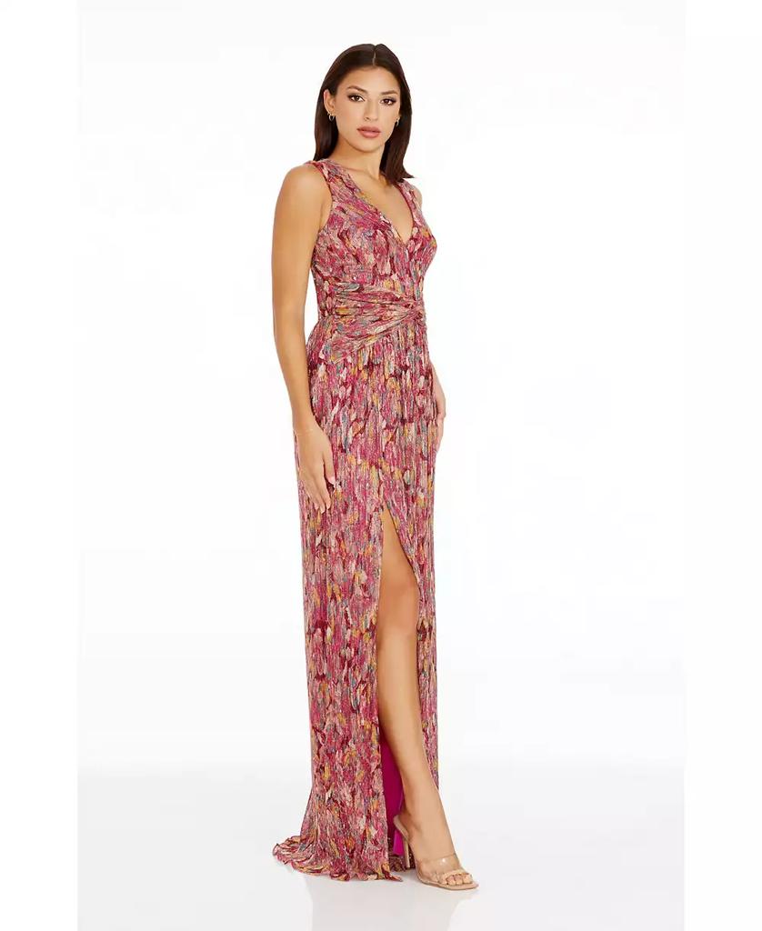 Dress The Population Women's Metallic Fit & Flare Dress