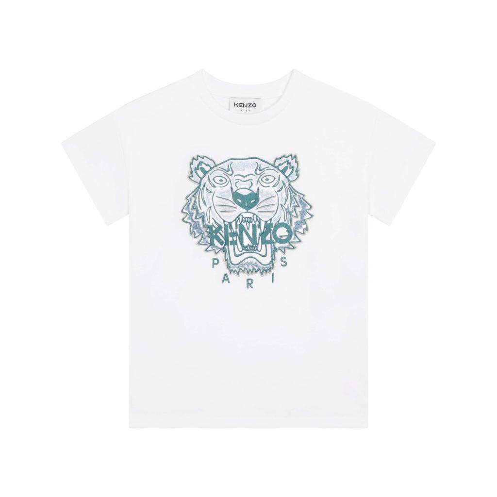 Kenzo T-Shirt Manches Courtes Blanc Casse - Enfant Garçon - Kenzo Kids