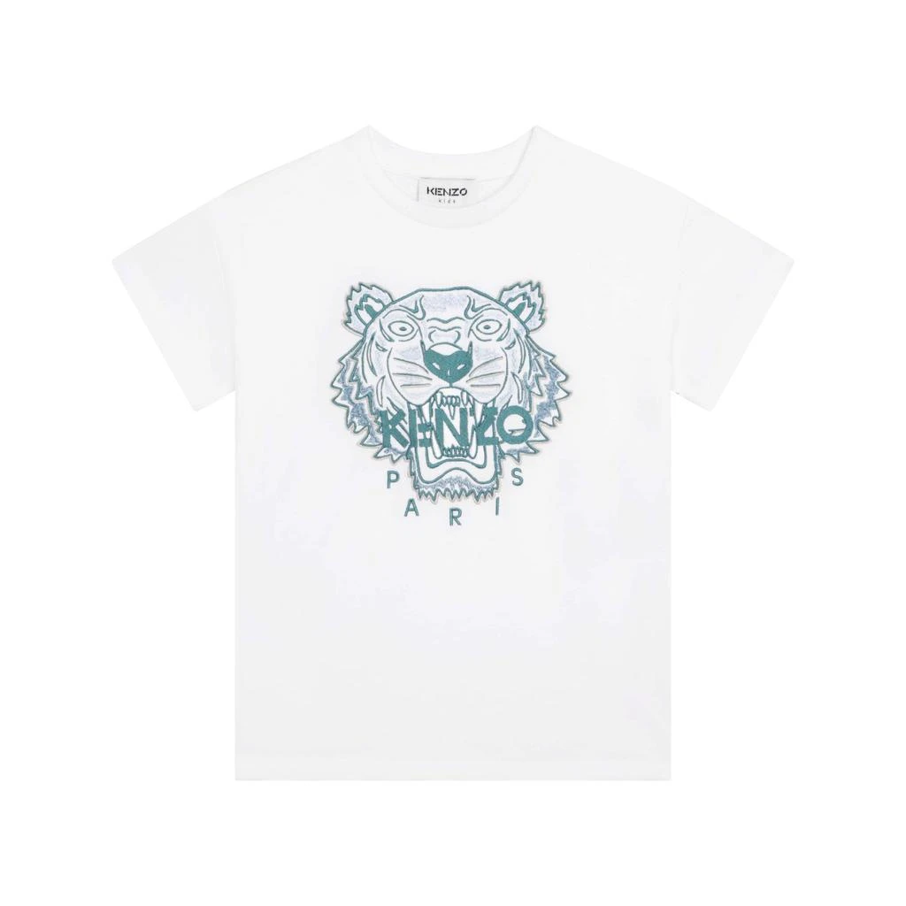 预计3周后发货 Kenzo T-Shirt Manches Courtes Blanc Casse - Enfant Garçon - Kenzo Kids 1