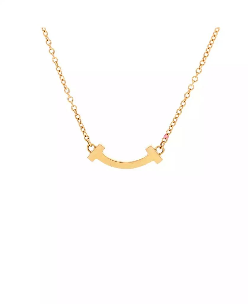 Pre-Owned Tiffany 
Co T Smile Pendant Necklace