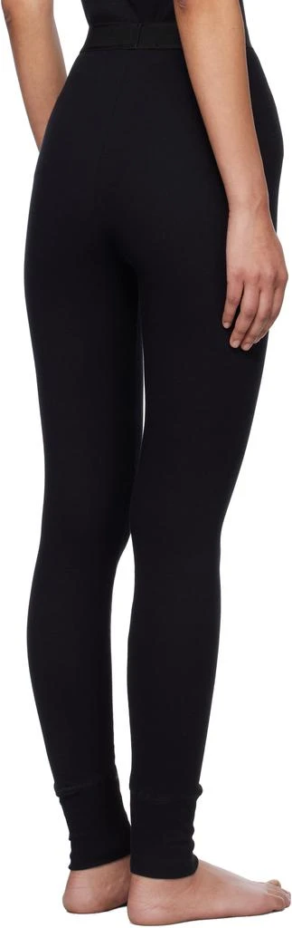 Versace Black 90s Vintage Logo Ribbed Leggings 3