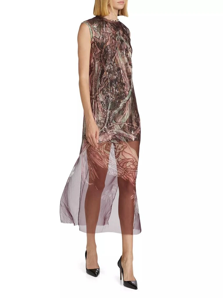 Jason Wu Printed Organza Sheer Sheath Dress 2