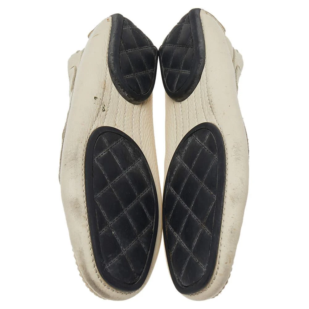 Chanel Chanel Cream Leather Slip on Loafers Size 38.5 6