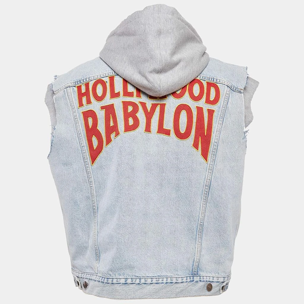 Gucci Gucci Blue  
Hollywood Babylon
 Denim Hooded Vest Jacket L 2