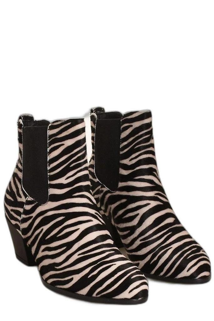 hogan H401 Chelssea Zebra Print Ankle Boots 2