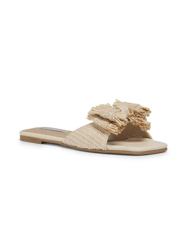 Saks Fifth Avenue ​Ravello Raffia Double-Bow Slide Sandals 2