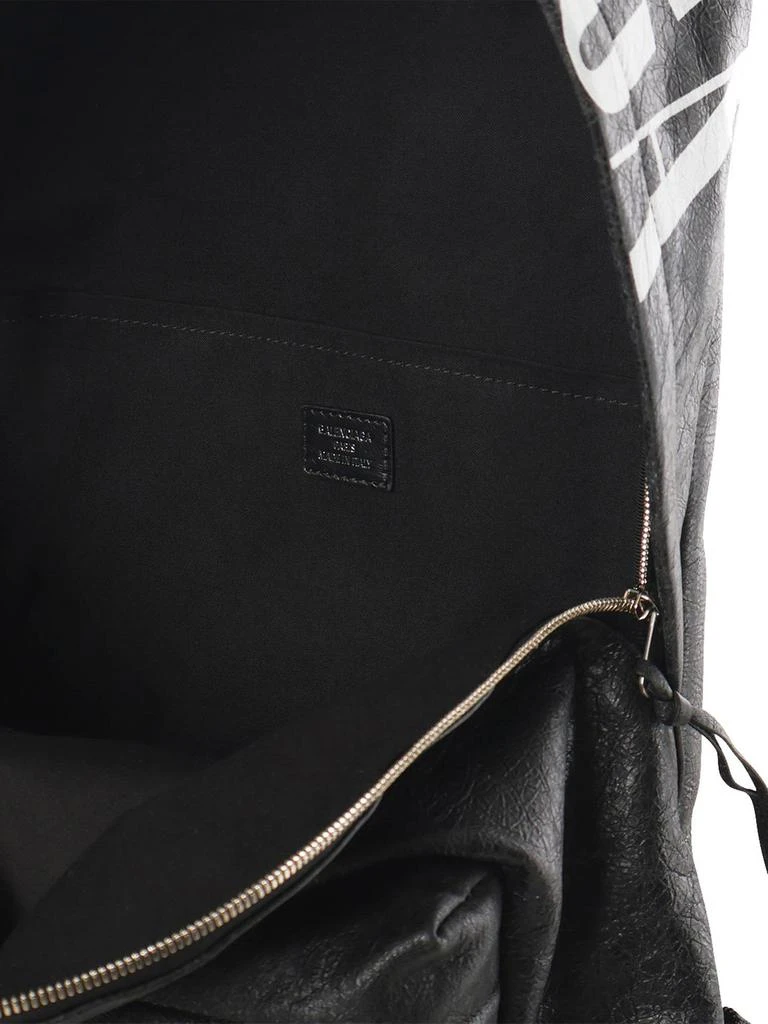 Balenciaga Editor Stained Logo Print Backpack Shop Balenciaga Editor Logo Printed Backpack on Sale at  main image 2