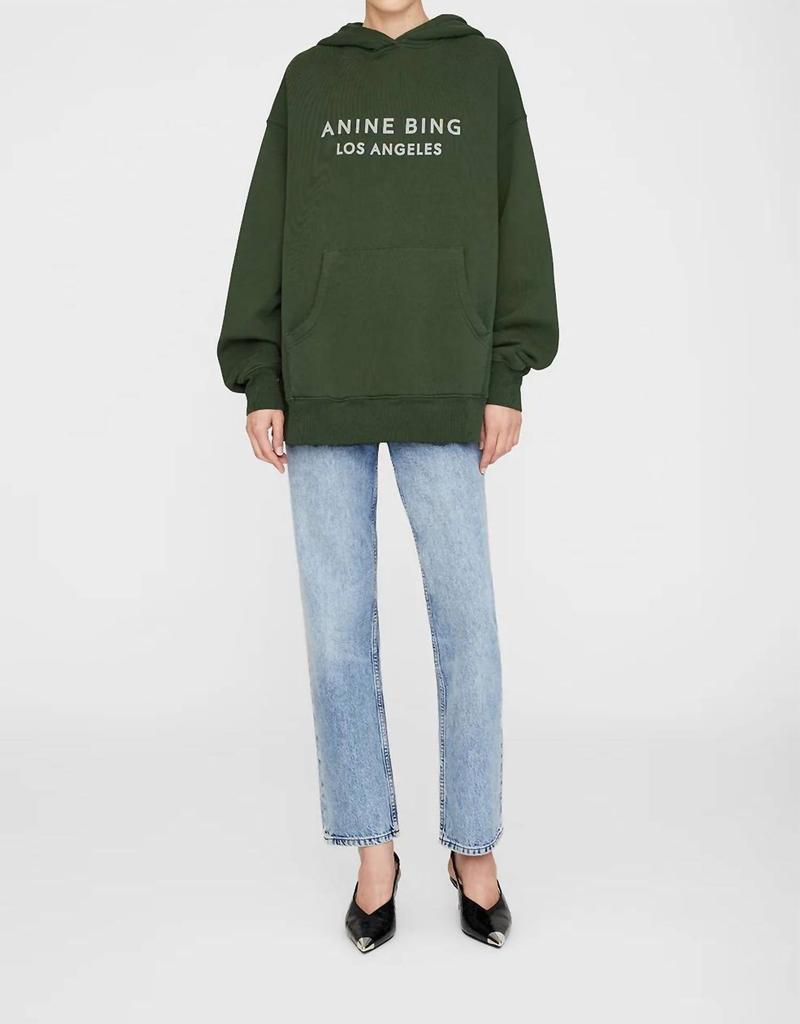 ANINE BING Alto Hoodie In Green
