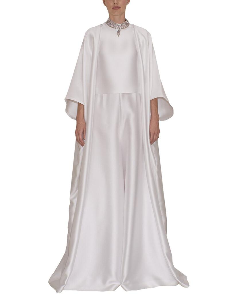 REEM ACRA Kimono Sleeve Mikado Pique Coat
