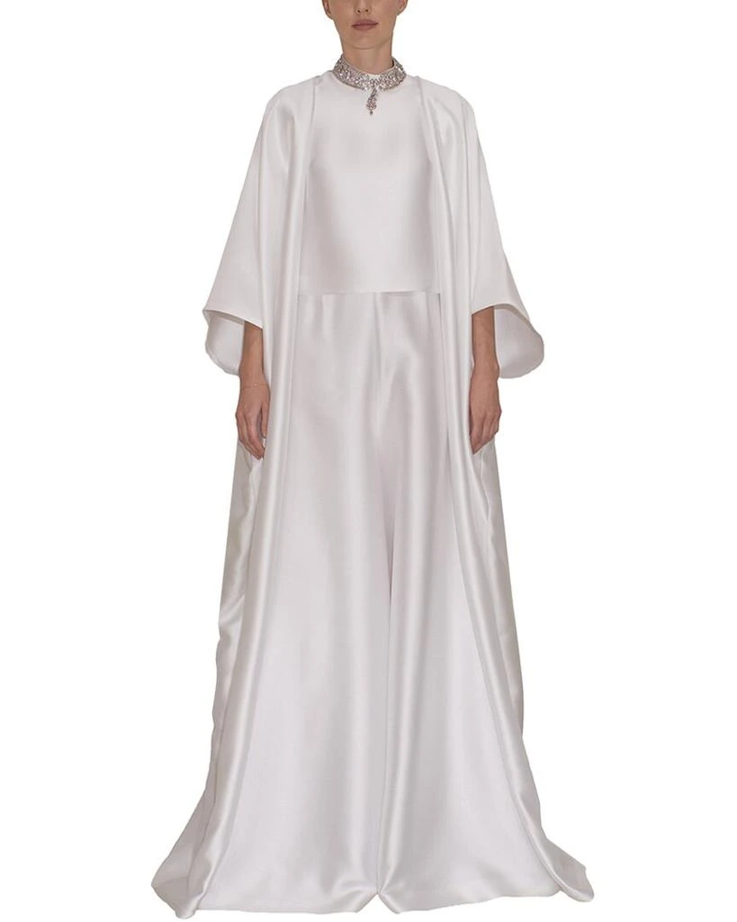 REEM ACRA Kimono Sleeve Mikado Pique Coat 1