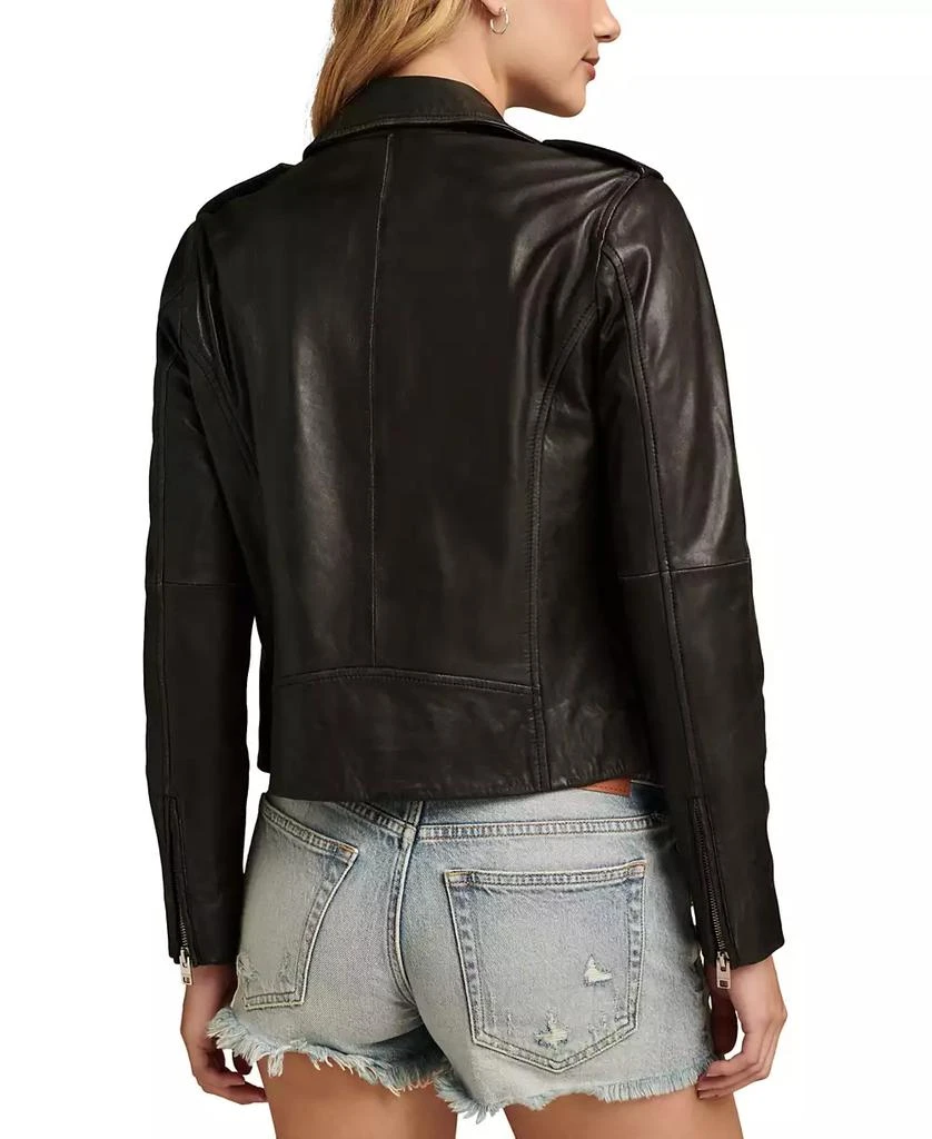 Lucky Brand Women's Classic Leather Moto Jacket 2