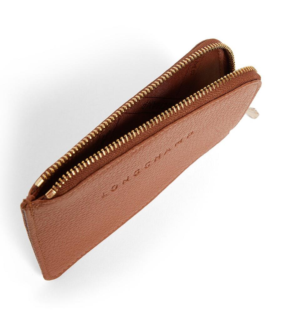 Longchamp Le Foulonné Zip-Up Card Holder