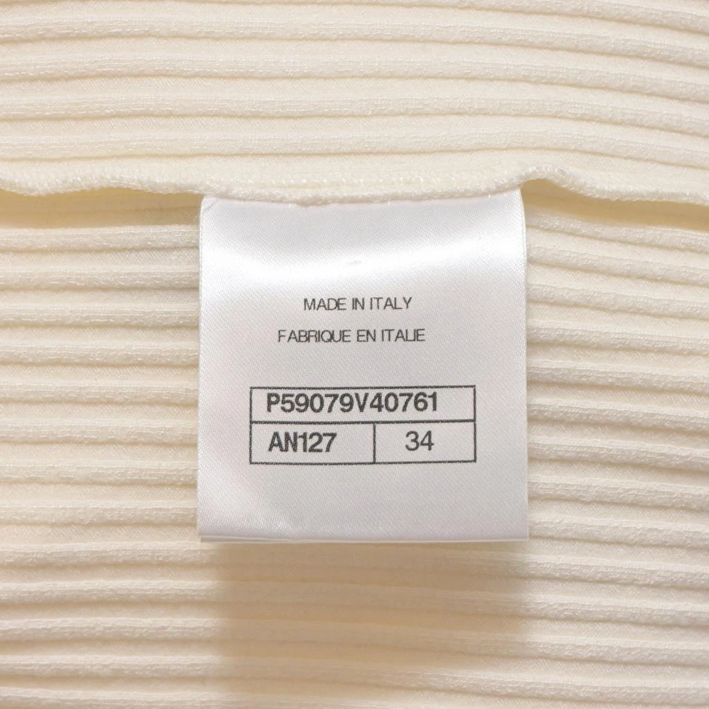 Chanel Side Button Ribbed T-Shirt in Cream Cotton 6