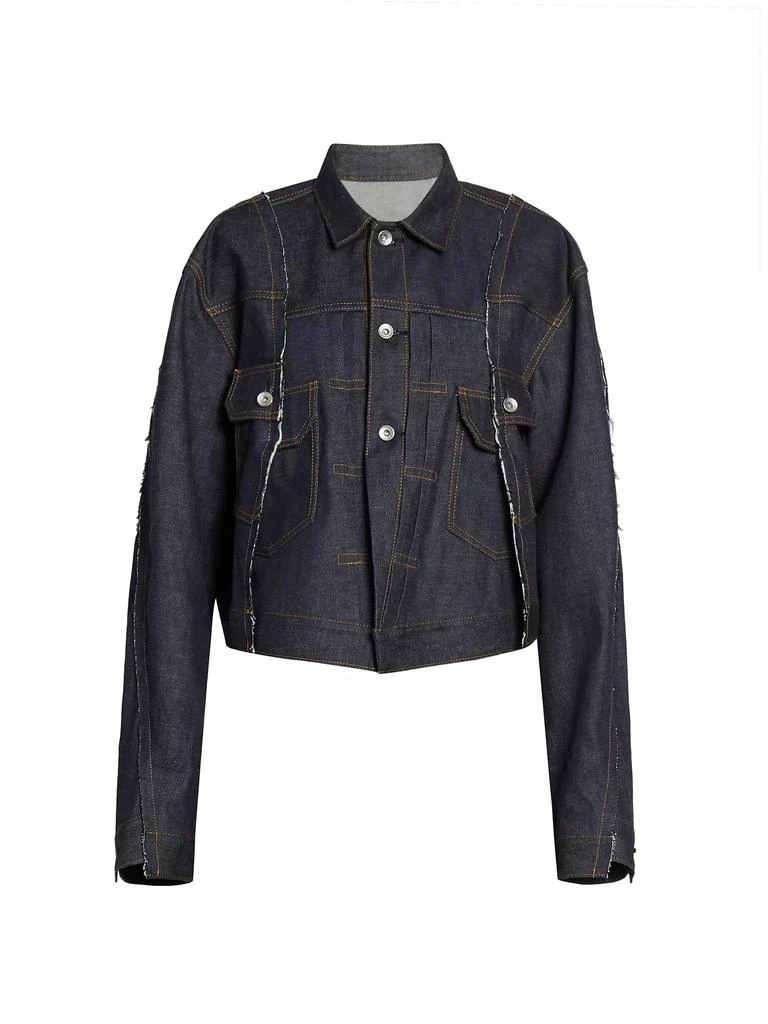 Sacai Seamed Asymmetric Denim Jacket 1