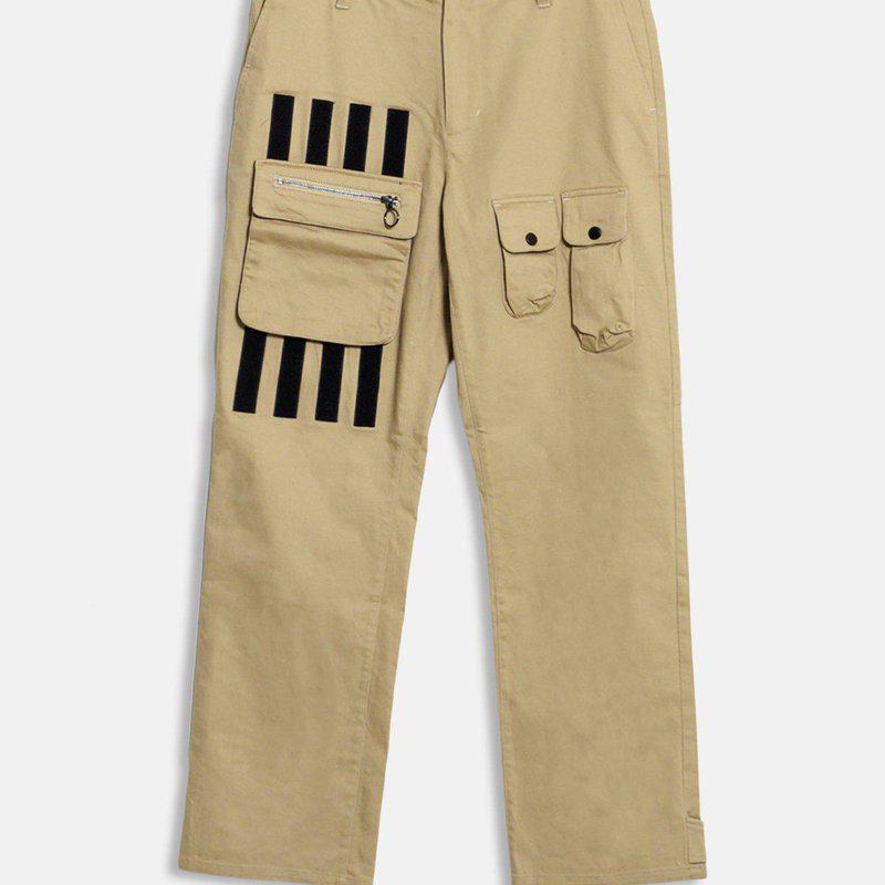 Konus Men's Cargo Pants With Removable Pocket Khaki