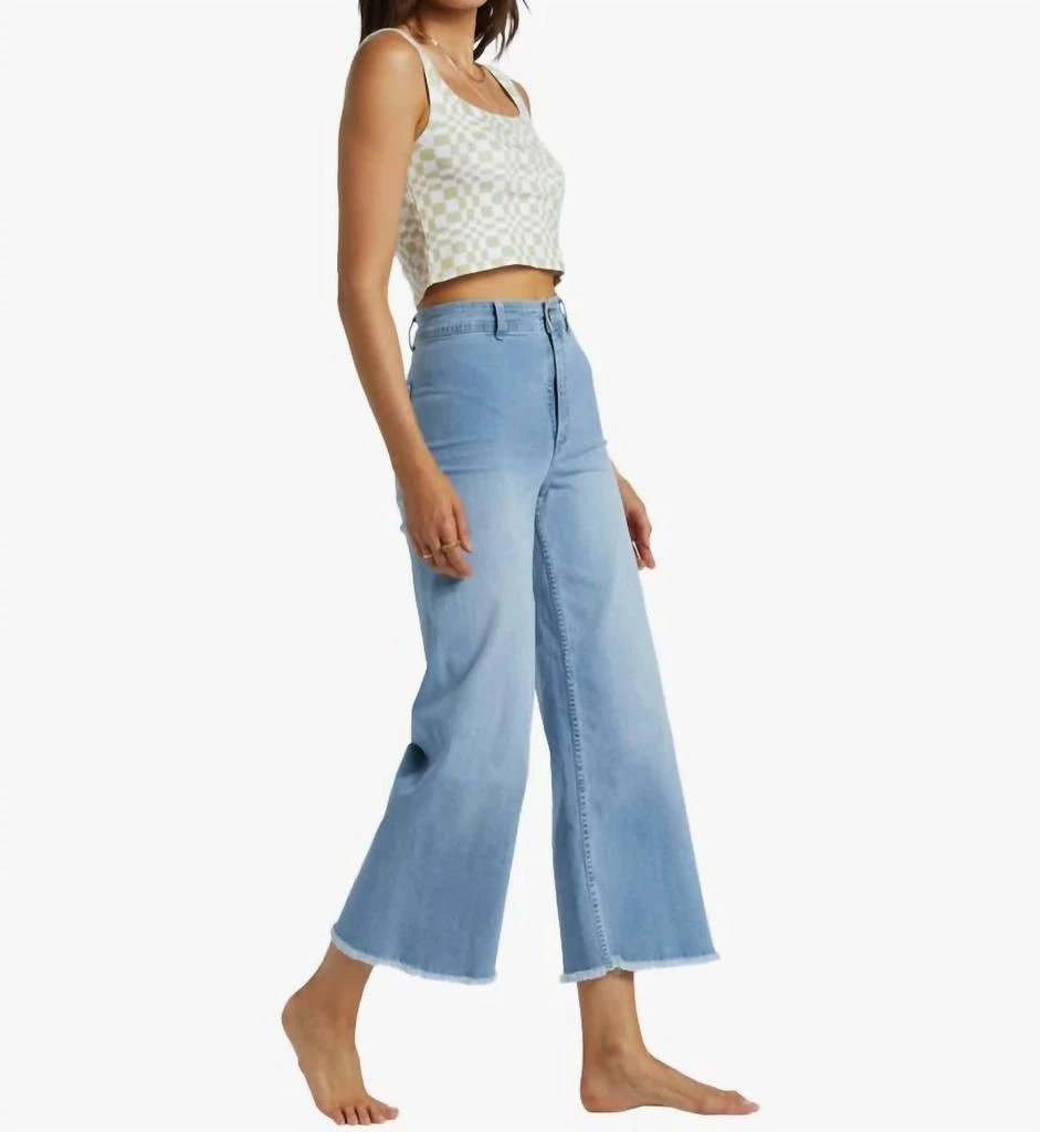 Billabong Free Fall Indigo Wide Leg Pants In Surf Spray 3