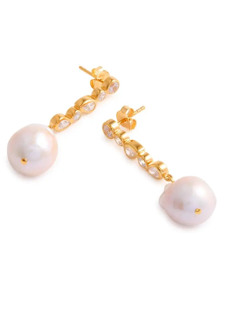Completedworks Pitter-Patter pearl 18kt gold vermeil drop earrings 3