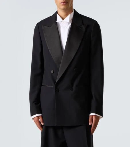 Dries Van Noten Double-breasted wool and silk suit jacket 3