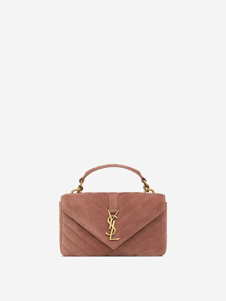 Yves Saint Laurent Medium College Suede Shoulder Bag