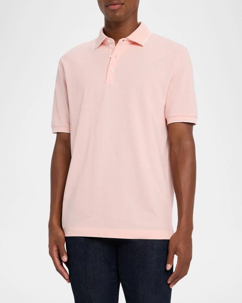 Canali Men's Two-Tone Short-Sleeve Polo Shirt 4