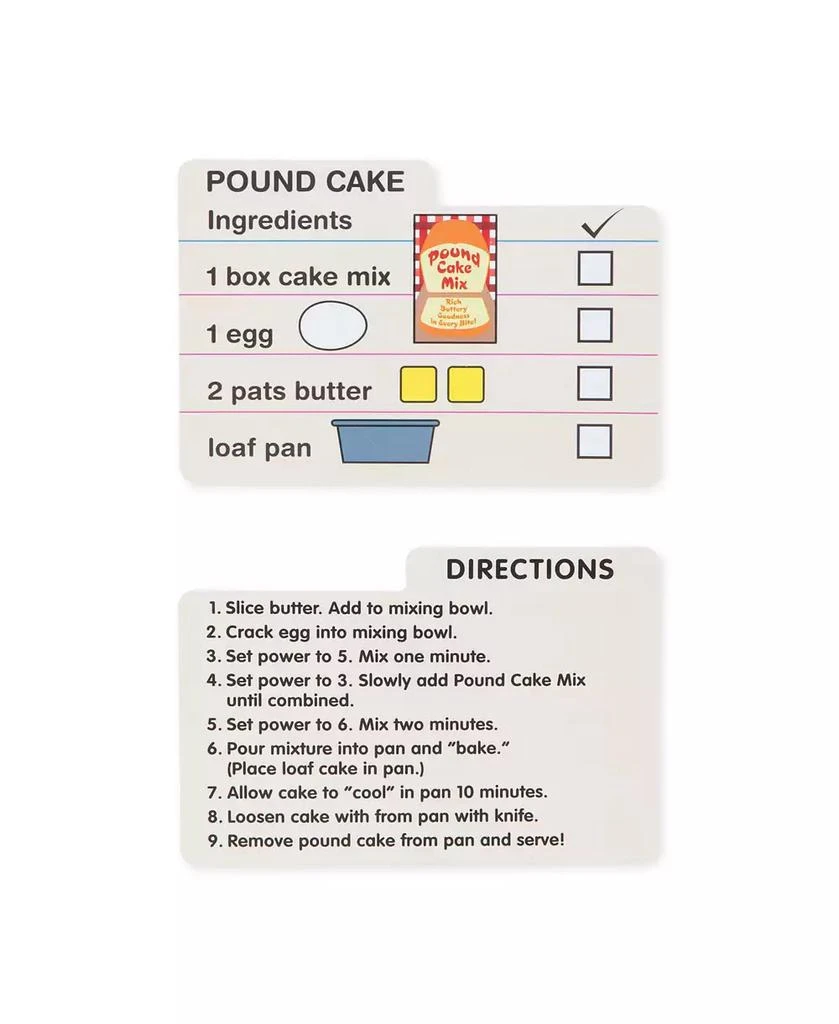 Melissa & Doug Melissa & Doug Wooden Make-a-Cake Mixer Set (11 pcs) - Play Food and Kitchen Accessories 9