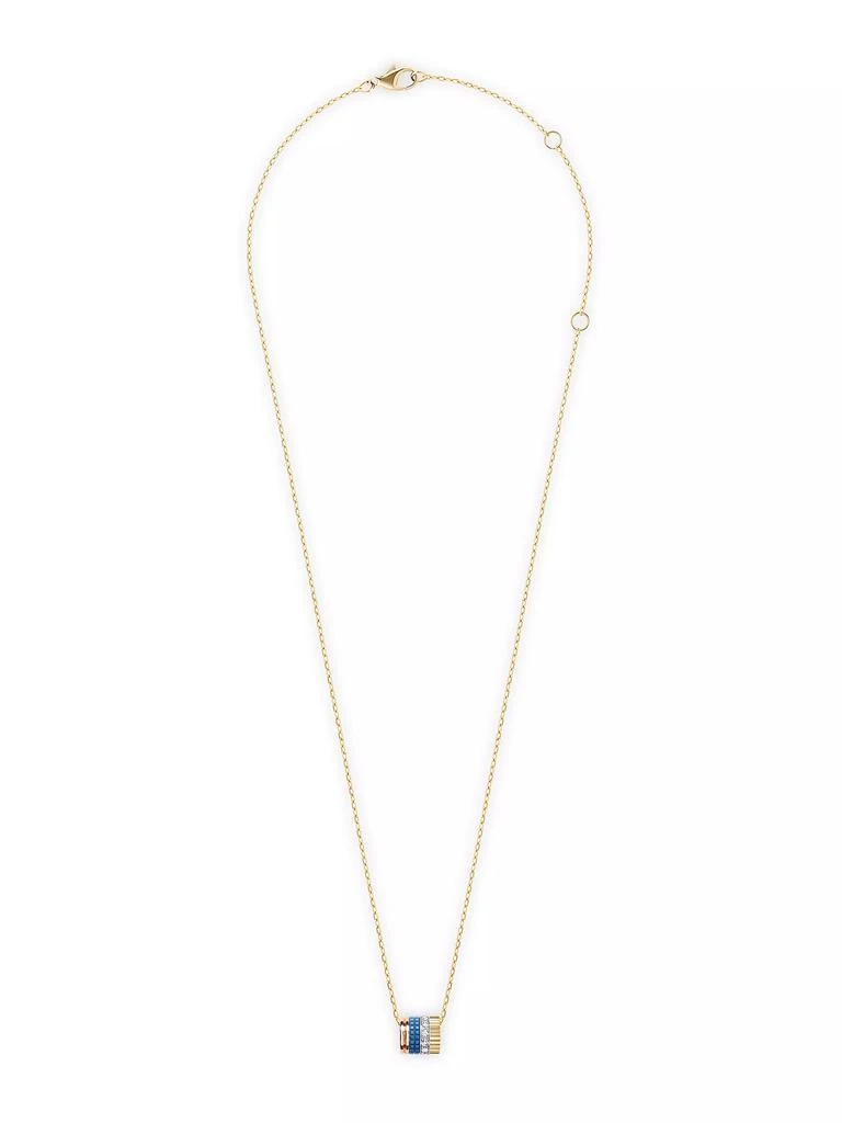 Boucheron Unisex Quatre Blue Edition Tri-Tone 18K Gold, HyCeram & 0.17 TCW Diamond Pendant Necklace 3