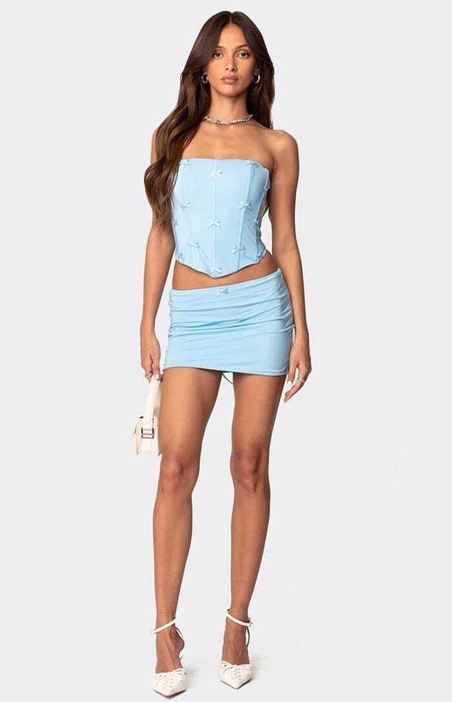 Edikted Lucinda Bow Detail Mini Skirt 1