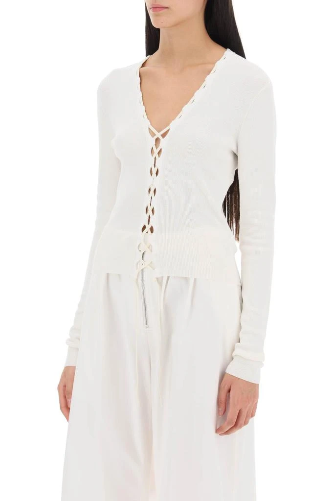 DION LEE lace-up cardigan 4