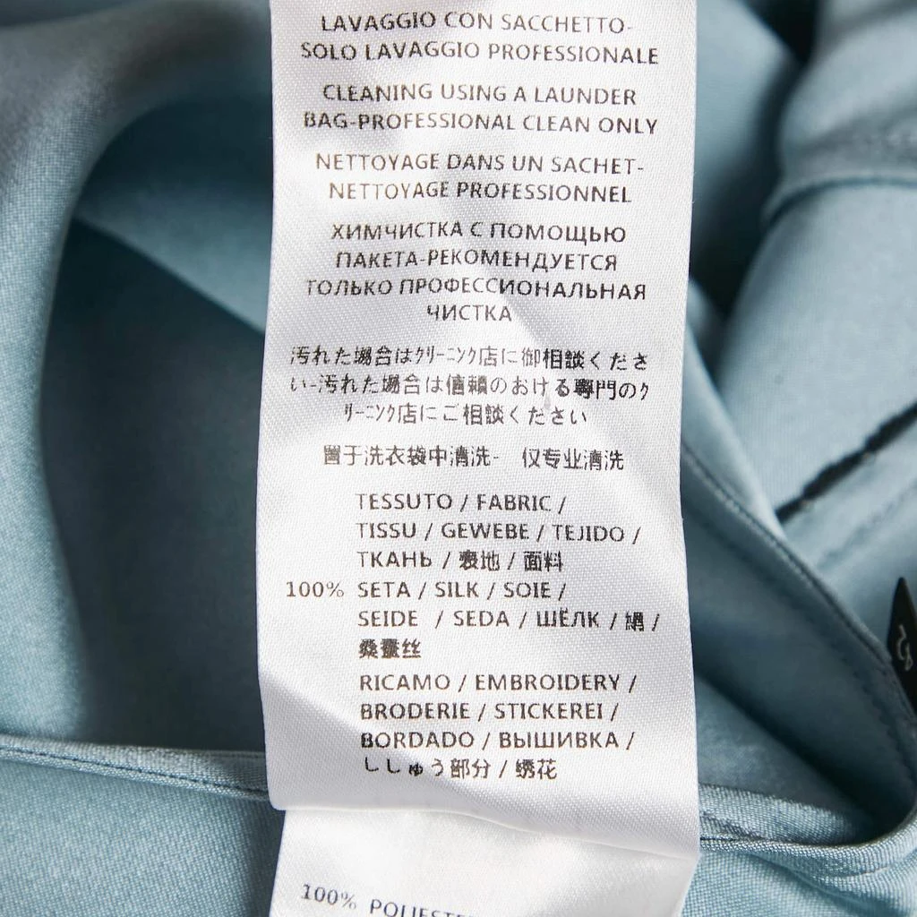 Gucci Gucci Blue Silk Satin Strawberry Patch Detail Camisole M 7
