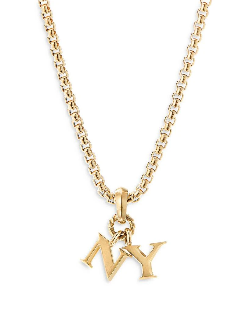 David Yurman 18K Yellow Gold NY Pendant 3
