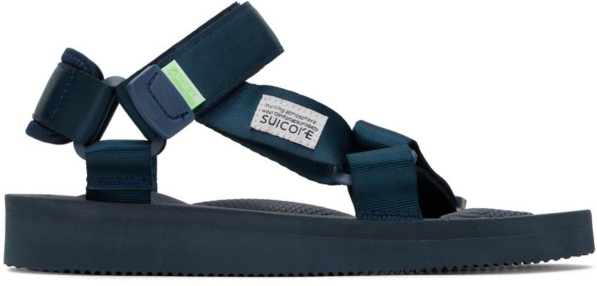 靴 SUICOKE everyone nylon silk sandals Navy SUICOKE everyone nylon silk 