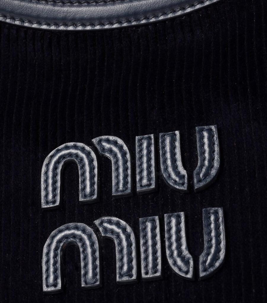 MiuMiu＊IVY corduroy shopping bag ショッピングバッグ＊送料込 Miu Miu Ivy Tote Bag in Navy | FWRD