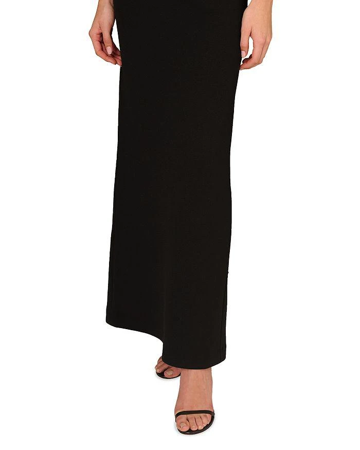 Aidan Mattox Lace Trim Crepe Column Gown 4