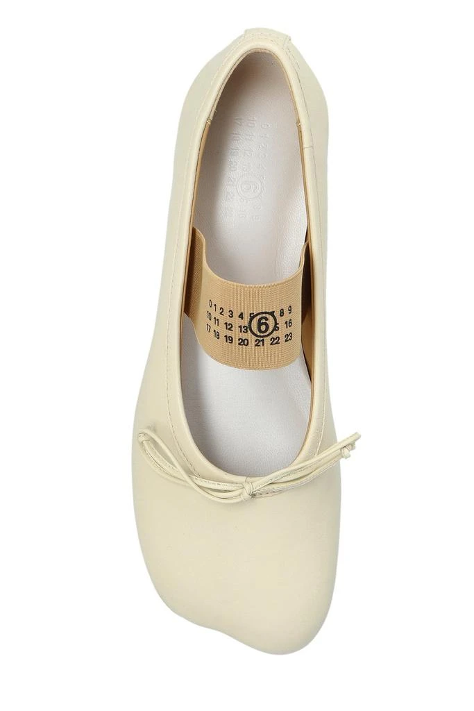 MM6 MM6 Maison Margiela Anatomic Numbers-Motif Bow-Detailed Ballerinas 4