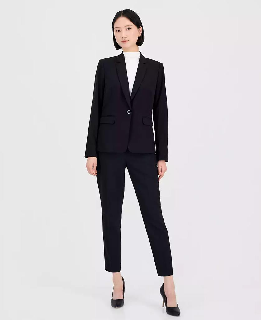 Tahari Women's Notched Collar Convertible Elastic Sleeve One-Button Blazer