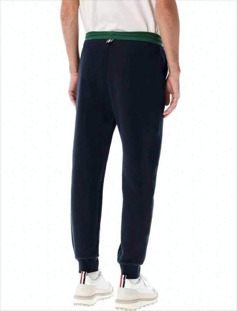 Thom Browne Relaxed Fit Jogger Pants with Drawstring Waistband and Contrasting Cuffs 2