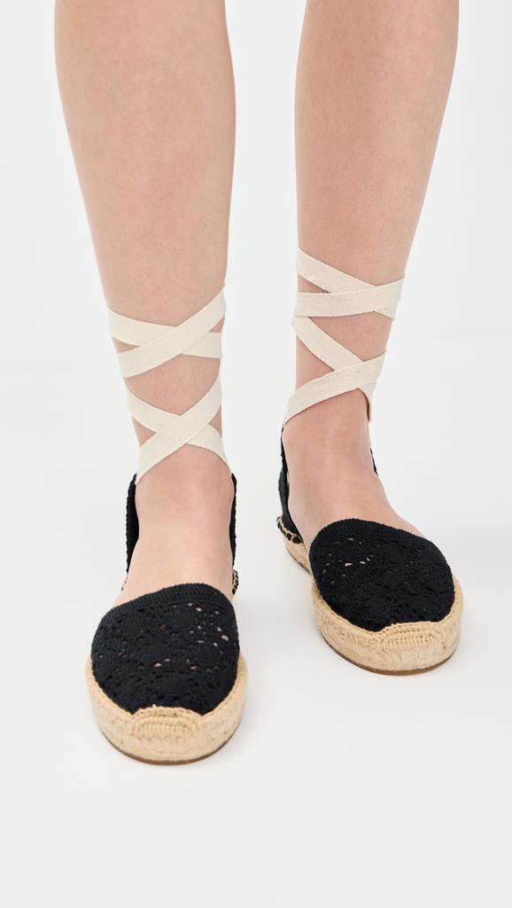 Soludos The Lauren Lace Up Crochet Espadrilles