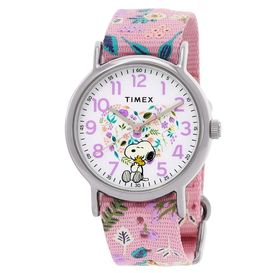 Timex Weekender X Peanuts Quartz White Dial Ladies Watch TW2V77800 1