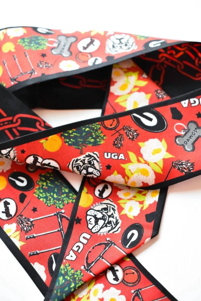 Saturday Silks Saturday Silks - Georgia Bulldogs Twilly Scarf 2