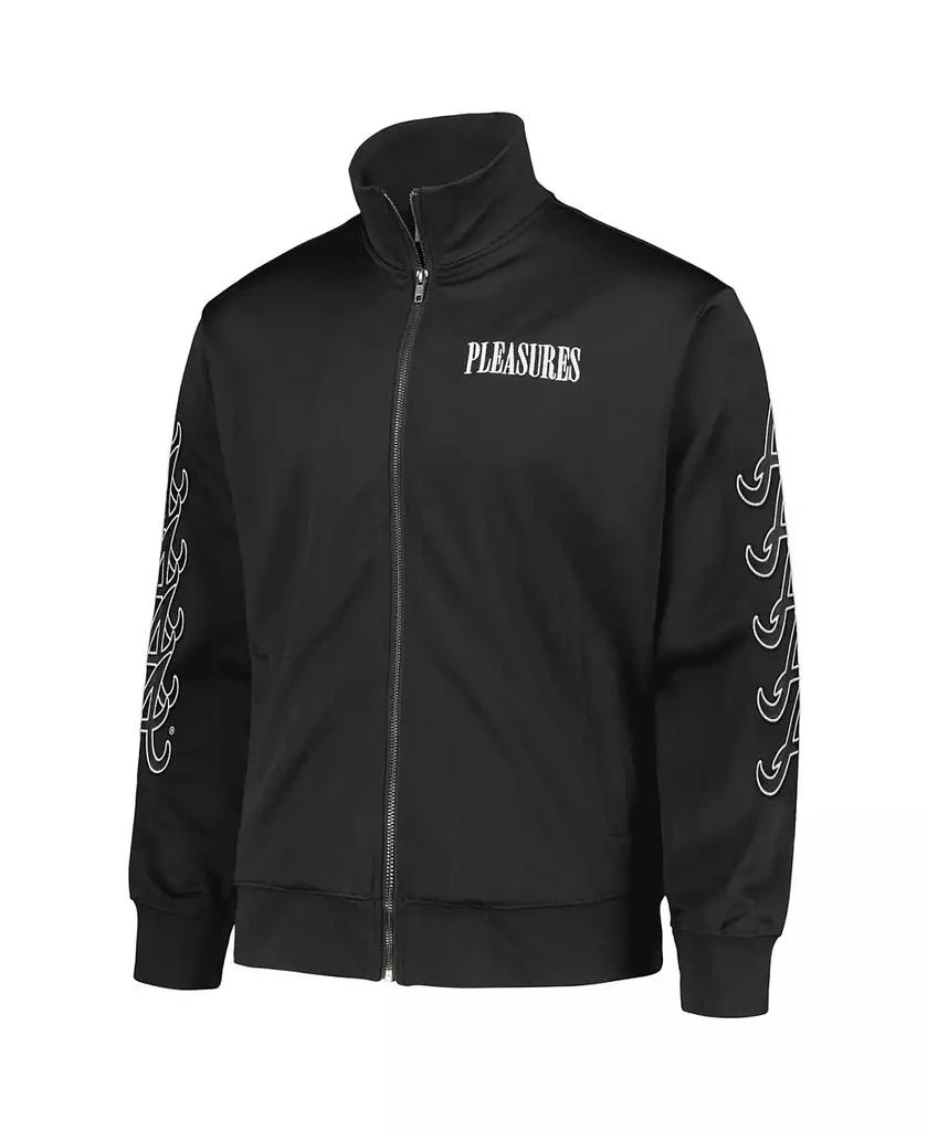 Pleasures Men's Black Atlanta Braves Pitcher Full-Zip Track Jacket 3
