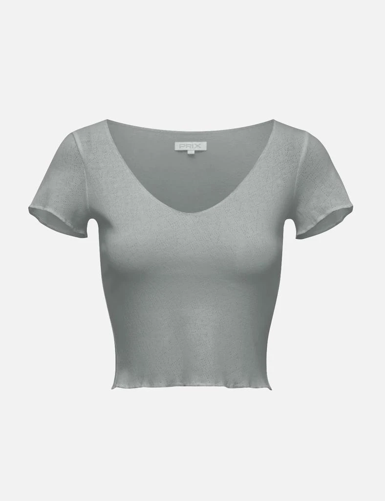 PRIX Workshop Pointelle Capsleeve Top