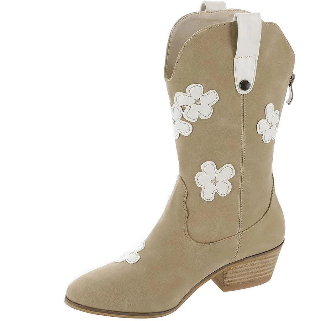 Masseys Blaze  Womens Faux Leather Pull On Cowboy, Western Boots 2