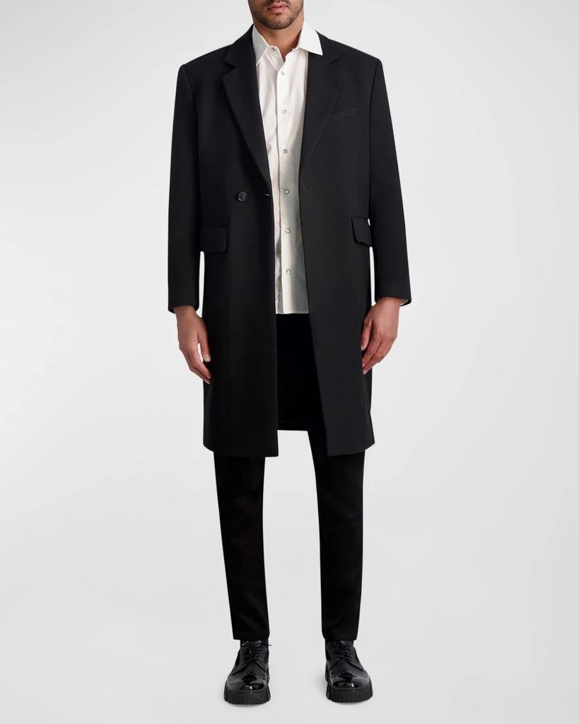 Karl Lagerfeld Paris Men's One-Button Top Coat 3