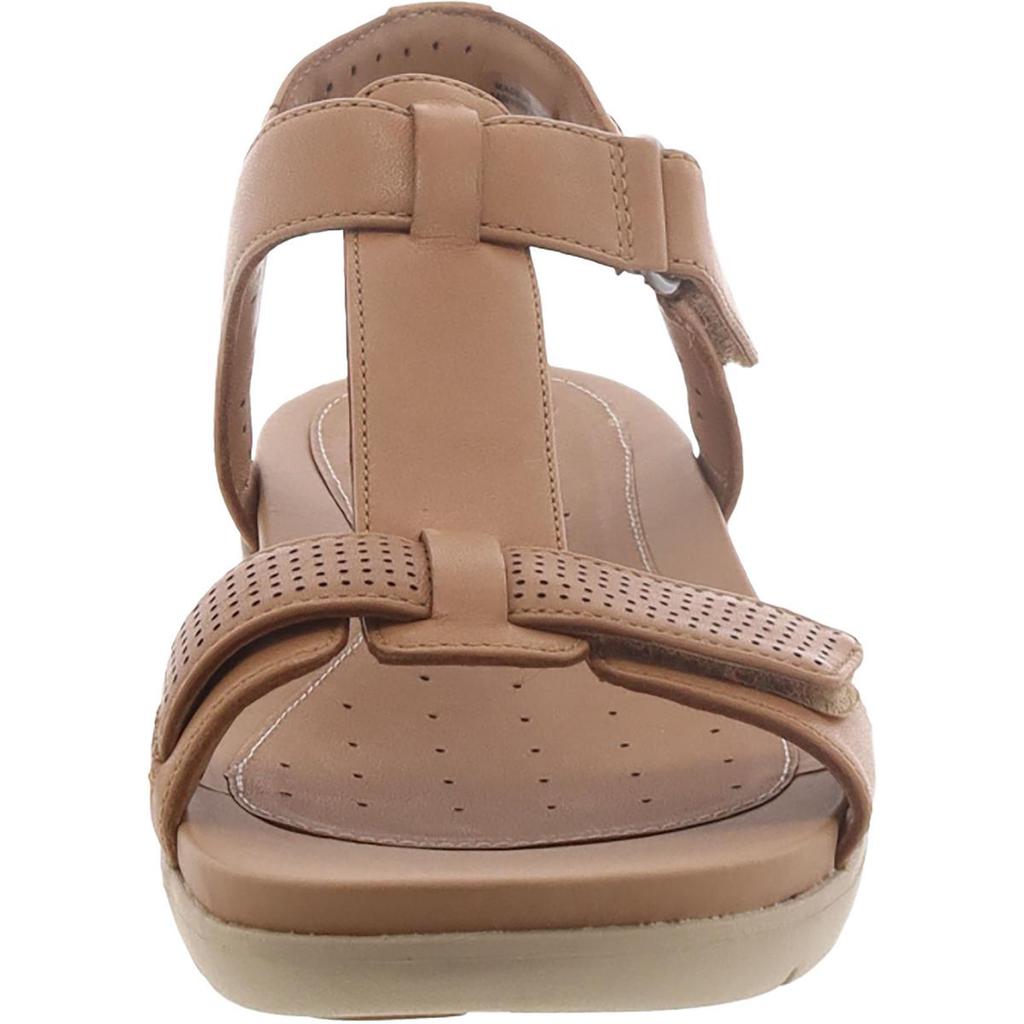 Un Haywood Womens Leather Perforated Sport Sandals light tan leather US 9