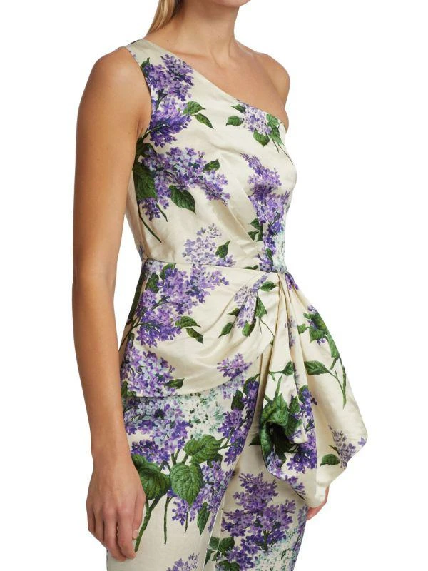 Libertine Lilac Garden Linen Blend Peplum Top 3
