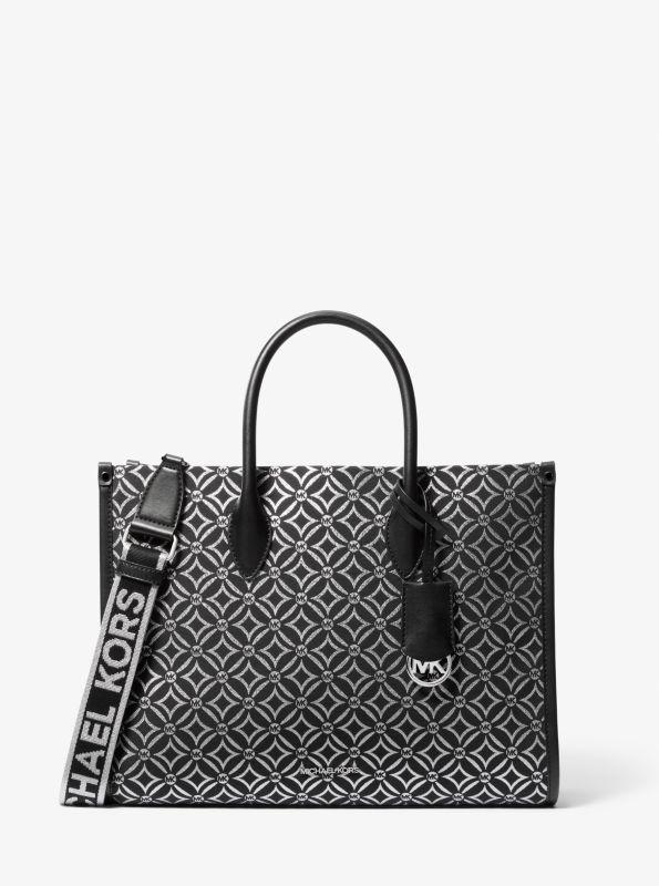 michael_kors Mirella Small Metallic Logo Jacquard Crossbody