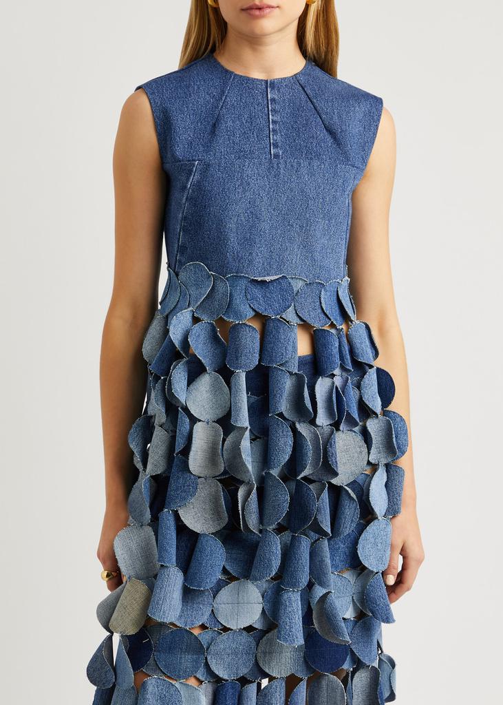 A.W.A.K.E MODE Laser-cut denim top