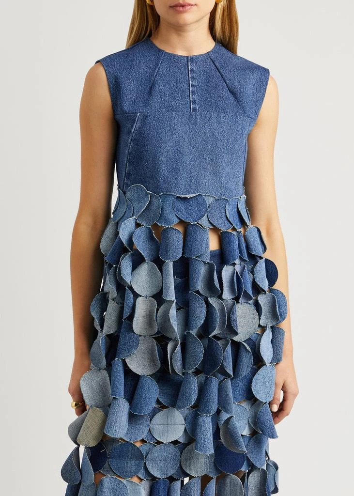 A.W.A.K.E MODE Laser-cut denim top 2